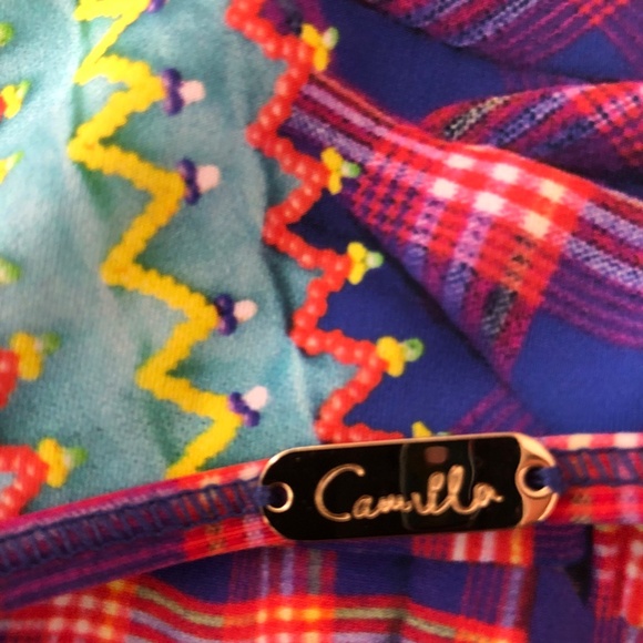 Bergdorf Goodman Camilla, Rainbow Warrior Print Reversable Swimsuit / Size M-L - Picture 5 of 11